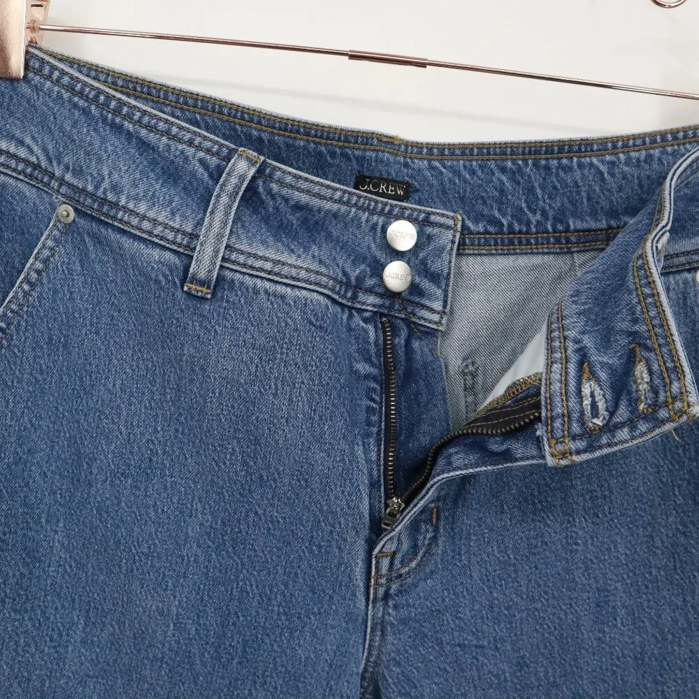 J. Crew Petite Slim-Wide Jean Womens 32P Blue Utilitarian‎ Preppy Collegiate NWT